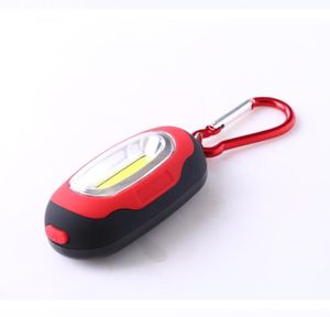 LED COB -zaklamp Licht 3 Mode Mini Keychain Backpack Lights Keychain Bicycle Cycling Siliconenlampen draagbare fakkel