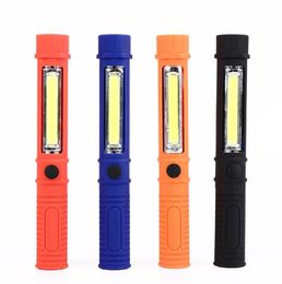 Lampe de poche LED COB, Mini stylo, aimant multifonction, lumière d'inspection et de réparation, torche à main Portable