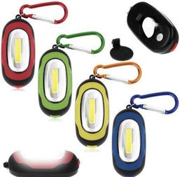 LED COB Lumières 3 Mode Mini Porte-clés Lampe Porte-clés lampe de poche portable randonnée en plein air camping lanterne Lampe Porte-clés torche