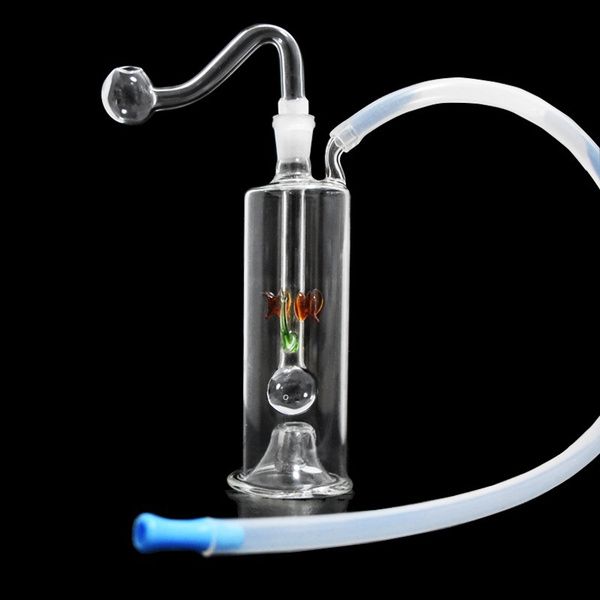 Changement de couleur de LED Narguilés Dab Plate-forme pétrolière Artisanat Verre fumant Pipe Lumières Bongs Narguilé Tabac Cendrier Bol Ensemble complet Portable Shisha Huile Percolater Bubbler Conduites d'eau