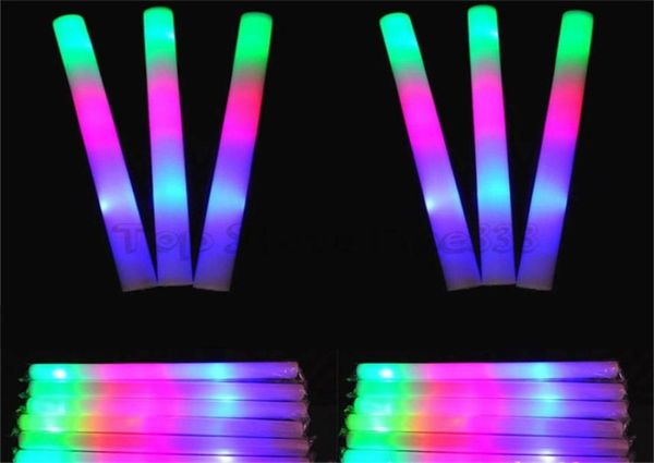 LED tiges colorées LED bâton de mousse clignotant bâton de mousse lumière acclamant lueur bâton de mousse concert bâtons lumineux EMS C13252886031