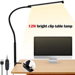 Led bureaux d'ordinateur Usb lampe abat-jour support de bureau accessoires étude chambre Table de chevet lampe de lecture pour éclairage de travail 240314