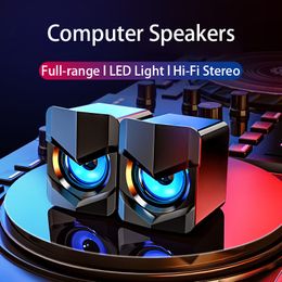 Haut-parleurs d'ordinateur LED AUX Pc Speaker Caixa De Som Altavoces Desktop Alto-falantes Haut-parleurs Cassa Coluna boombox sonos