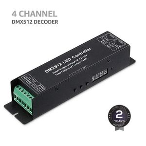 Contrôleur LED avec affichage tube numérique DMX512 DÉCODIR DU DÉCODER DUC DC 12 24V 3X4A pour les lumières de la bande LED RVB (3 canaux)