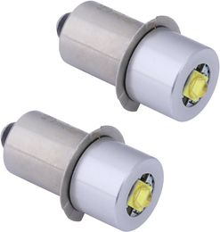 LED -conversiekit, LED -bolvervanging voor maglite zaklamp DC 3W 4.5V 6V 9V 12V Upgrade -lamp op 3 4 5 6 Cell Lantern Flashlight Torch 2 Pack P13.5s