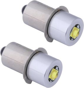 LED -conversiekit, LED -bolvervanging voor maglite zaklamp DC 3W 4.5V 6V 9V 12V Upgrade -lamp op 3 4 5 6 Cell Lantern Flashlight Torch 2 Pack P13.5s