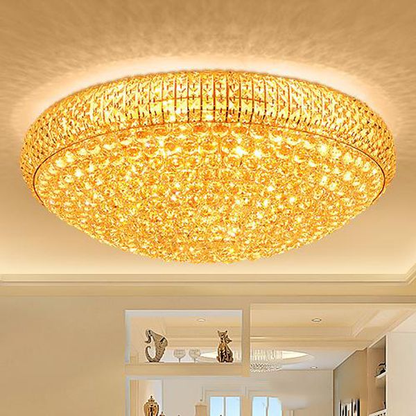 Lustres en cristal à LED noble luxe or haute classe K9 lustre en cristal hall de l'hôtel villa led lustres suspendus avec ampoules