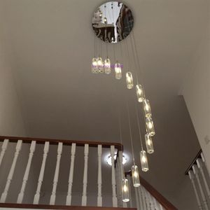 Led Kristallen Kroonluchters Spiraal Moderne Woonkamer Lampen Trap Verlichting Lange Kristallen Kroonluchter Home Decor Verlichting Glans Salon 202a