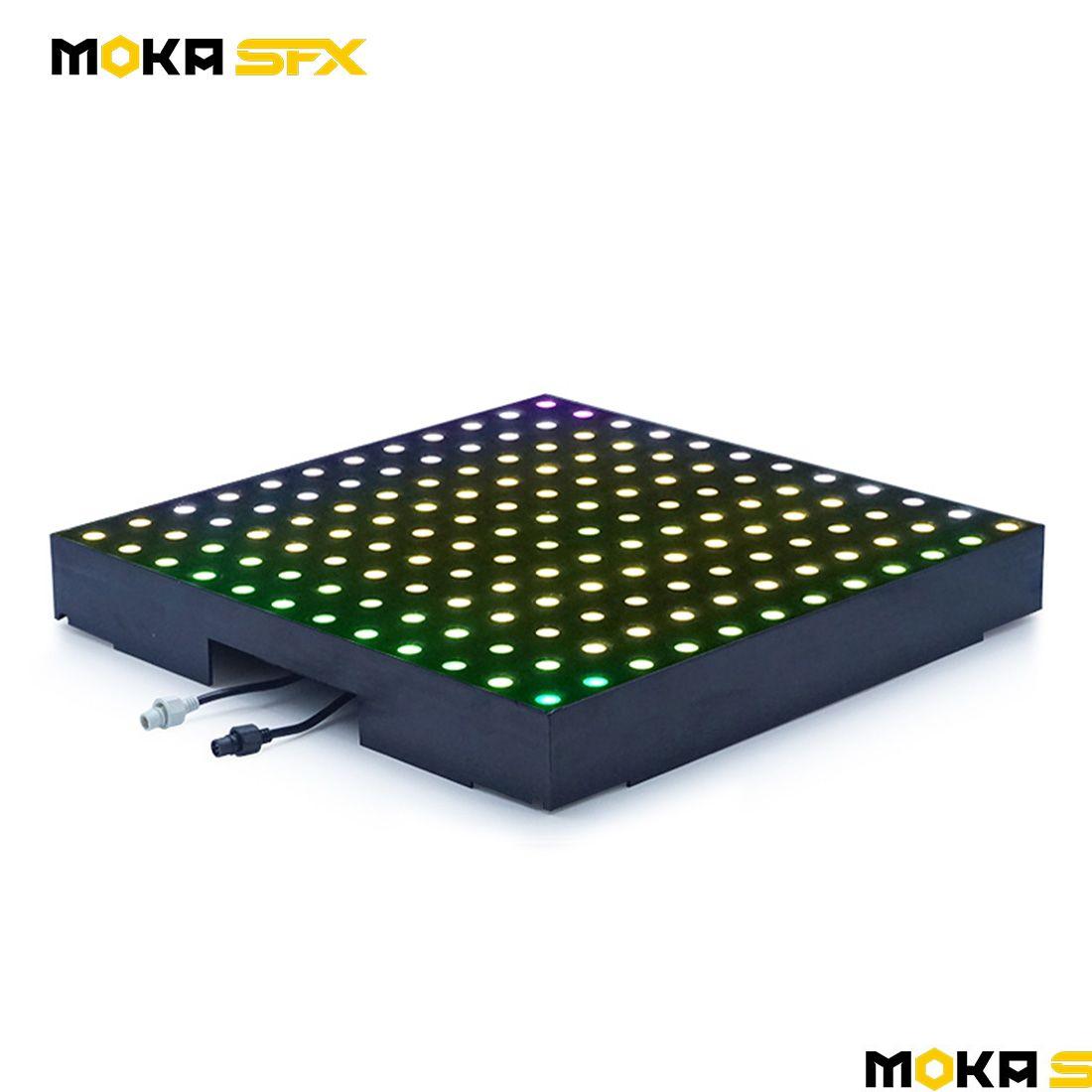 LEDダンスフロア144ピクセルLEDダンスフロアRGB 3 in 1 50x50cm 3DライトパネルDMX512リモートコントロール強化ガラスステージフローリングタイルf DHZ5F