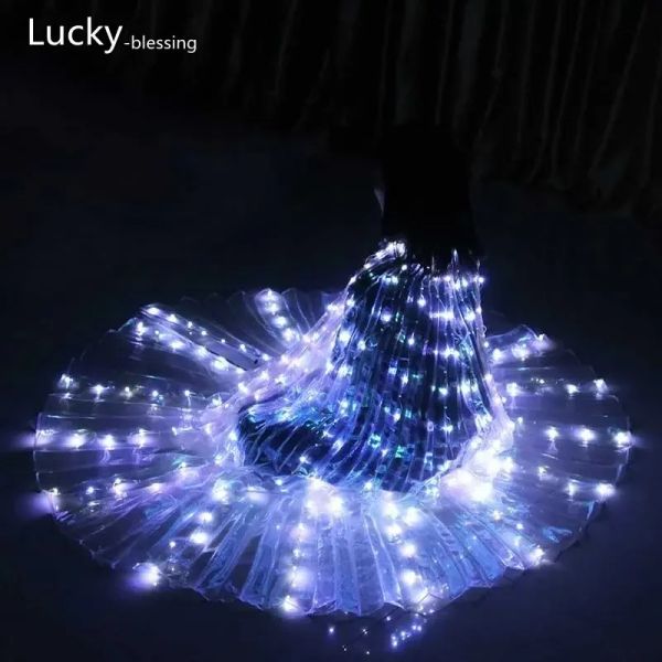 Led Dance Wings Butterfly Glow Belly Dance trajes