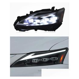 Led-dagrijverlichting Auto Head Light Voor Lexus Ct200 Ct200H Koplamp 2012-Dynamische Richtingaanwijzer Grootlicht Lamp drop Levering Automobiles Otgym