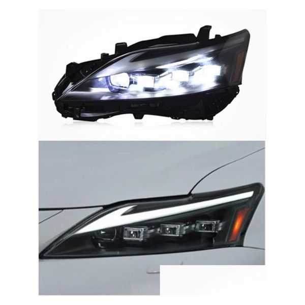 Luz principal del coche de circulación diurna LED para faros delanteros Lexus Ct200 Ct200H 2012 - Señal de giro dinámica Luz alta Lámpara Drop Entrega Automóviles Otgym