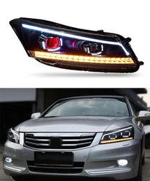 Lampe frontale LED pour Honda Accord G8, phare de jour 2008 – 2012, clignotant, double faisceau, lentille de projecteur