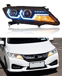 Lampe frontale LED pour phare de ville Honda 2016 – 2018, clignotant, double faisceau, lentille de projecteur