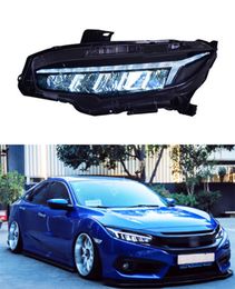 Lampe frontale LED pour Honda Civic X G10, phare de jour 2016 – 2021, clignotant, feux de route, lentille de projecteur