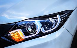 Faro LED de conducción diurna para Honda HRV faro 2015-2019 Vezel señal de giro Luz De Carretera lente de proyector