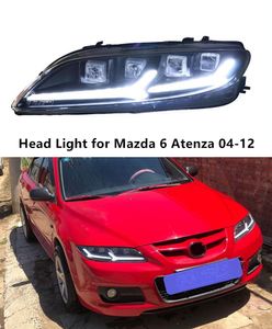 LED phare de jour pour Mazda 6 phare de voiture 2004-2012 Atenza clignotant feux de route lentille de projecteur