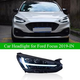 LED Daytime Running Light voor Ford Focus Koplamp Assemblage 2019-in Dynamic Turn Signal Car Beam Lens Auto Head Lamp