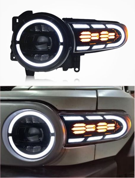 Feu de jour LED clignotant, phare avant pour Toyota FJ Cruiser 2007 – 2020, accessoires de voiture