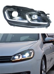 LED-dagrijverlichting richtingaanwijzer koplamp voor VW Golf 6 2009-2012 koplampprojectorlens