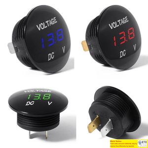 LED DC voiture moto affichage numérique voltmètre volt jauge mètre torsion et système de verrouillage DHL UPS