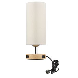 LED -bureaulamp aanraakbediening Bedtafellamp met E26 LED -lamp warm wit licht Moderne tafellamp 2 USB -poorten voor slaapkamer
