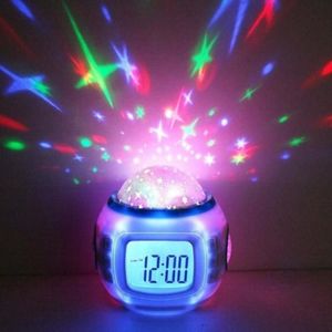 Réveil numérique Led Snooze étoile étoilée, réveil lumineux pour enfants, chambre de bébé, calendrier, thermomètre, veilleuse, projecteur 233r