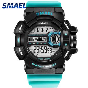 Led Digital Wrsitwatches Army Watch Smael Marca de lujo Cool Men Relojes Impermeable 1436b Relojes militares Relojes deportivos para hombres Q0524