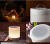 LED Dimmable Touch Sensor Lampe romantique Portable musique haut-parleur mains libres Smart Bluetooth sans fil Bluetooth Table de chevet Night Light Subwoofer