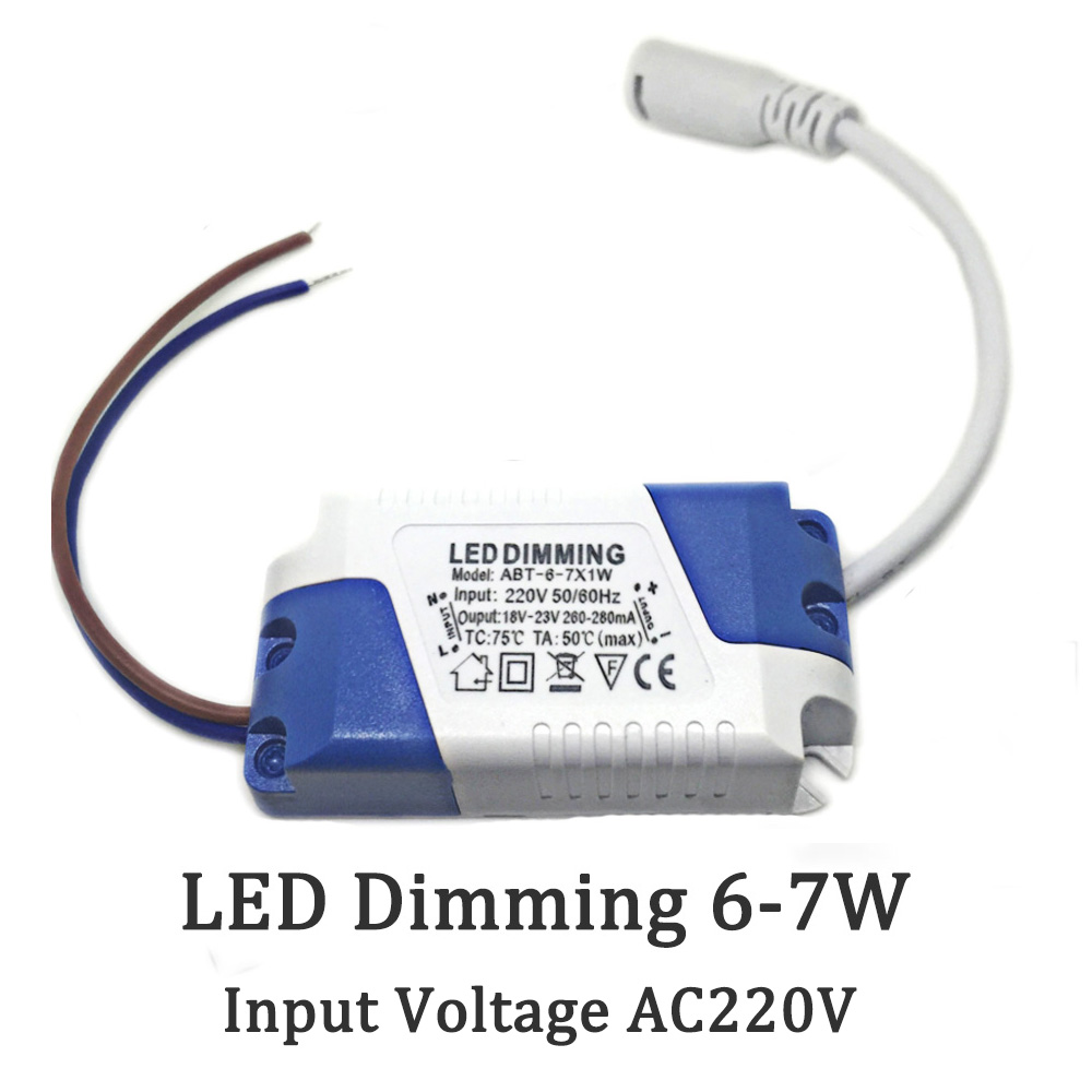 Trasformatori LED dimmerabili 6-7W Alimentazione Tensione di ingresso AC220V Tensione di uscita DC18-23V 260-280mA Uso in plastica per pannello luminoso