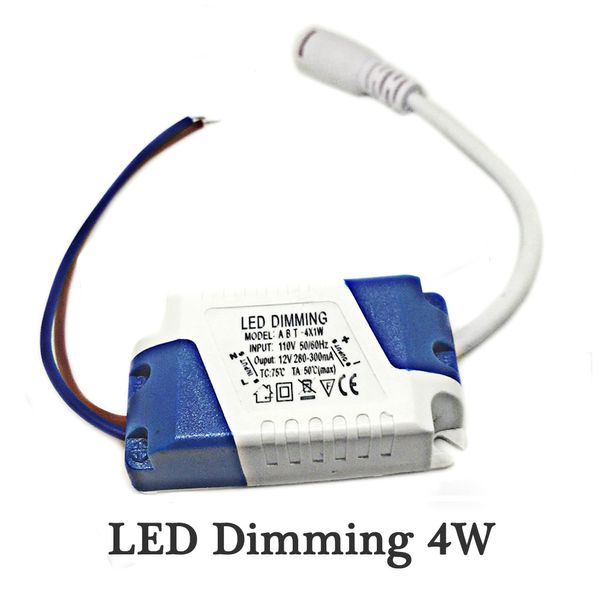 Controlador de atenuación LED, fuente de alimentación de transformador de 4W, uso para Panel de luz, plástico, 1 unidad/paquete