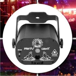 LED Disco Light Stage Lights vocal Control Music Laser Projecteur Lights 60 Modes RVB Effect Lampe for Party Show avec contrôleur2293585171