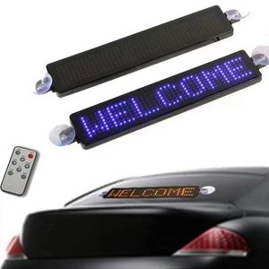 Affichage LED 23x5CM 12V Voiture LED Affichage Programmable Message Déplacement Défilement LED Panneau Panneau Fenêtre Écran Sans Fil Télécommande Signalisation 230725