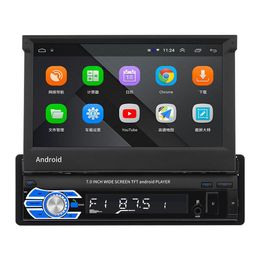 Led-display 7-inch intrekbare Android-navigatie Autospeler met enkele spindel Bluetooth Geïntegreerde Palm Gps Fl Touch Sn Drop Delivery E Dhhzw