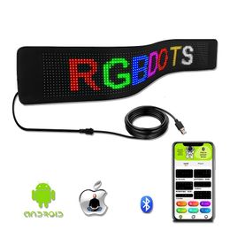 LED Display Car Led Display Sign LED Soft Screen RGB opvouwbare Bluetooth -app Programmeerbaar berichtenbord voor auto -achterruit advertentielicht 230420