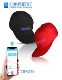 LED affichage chapeau Bluetooth APP chapeau lumière rougeoyante casquette Club fête sport voyage lampe de poche Baseball Golf Hip Hop Flash Show hommes et W1716217