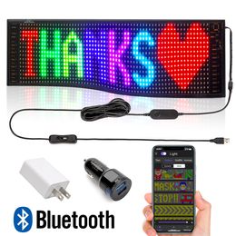 LED Display Leadleds Bluetooth Led Sign Board Flexibel RGB 5V Opvouwbaar Programmeerbaar Prikbord voor Auto Shop els Festival Bruiloft Dec 230725