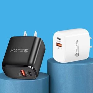 Charge rapide rapide 20W USB C PD Type C Charger mural EU US US UK Power Adaptateurs pour iPhone 13 14 15 11 12 Samsung Xiaomi Android Phone