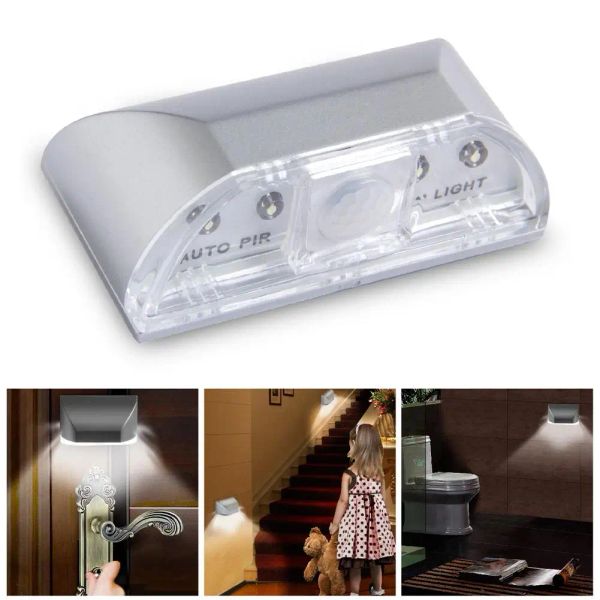 Verrouillage de porte LED Light Capteur du corps humain lampe de nuit sous les lumières de l'armoire pour les escaliers Armoire de toilette