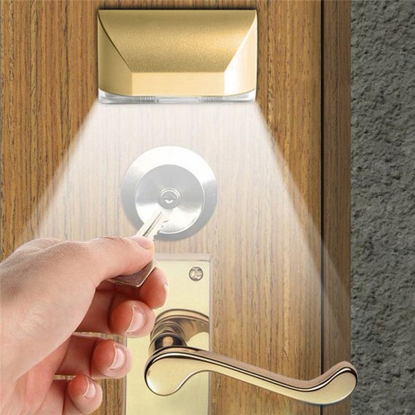 Led Door Lock Light Pratique lampe de nuit led Intelligent Door Lock Cabinet Key Induction Small Night Light Sensor lampes de lune