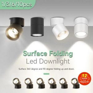 Foco de luz Led plegable de 15W, 10W, 7W, foco de techo de 220V, foco de aluminio para pasillo de casa