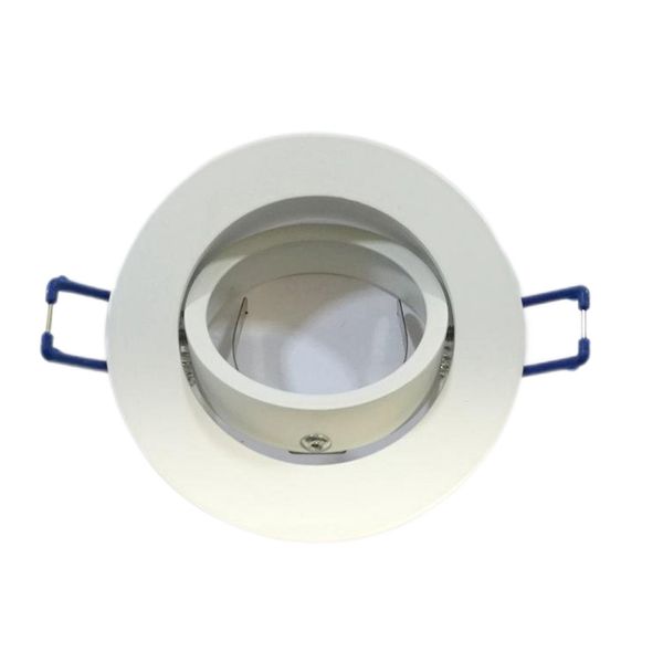 LED Downlight Fixture Accessoires d'éclairage MR16 Taille de découpe: 3,3 pouces GU5.3 GU10 Cadre de boîtier rond encastré sans garniture en aluminium usastar