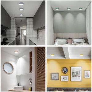 LED Downlight Modern kleurrijke plafondlamp oppervlak gemonteerde vlek LED 7W 10W 15W 20W Ultra dunne slaapkamer woonkamer verlichting 220V