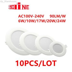 Luz empotrada LED Lámpara de techo LED empotrada AC220V AC110V Panel ultrafino de alta potencia 6W-24W sin parpadeo adecuado para cocina HKD230825