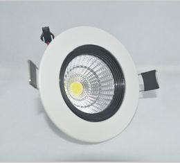 LED Downlight Retrofit 84-125LM / W Hoge Lumen Indoor 10W COB Downlight met ronde witte gouden kleur