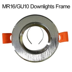 LED Downlights frame ronde armatuur verlichting accessoires houders verstelbare uitsparing 65 mm MR16 GU10 bol (zwart) crestech168