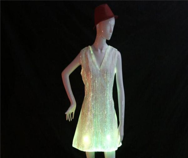 Robes LED femmes vêtements lumineux costume de carnaval robe lumineuse lueur dans le noir App contrôle tenue rave pour les femmes49412123130404