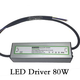 Driver LED 80W Transformateurs d'éclairage Tension d'entrée étanche AC85-265V Sortie DC27-40V Courant constant 2400ma Alimentation LED A227z