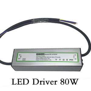 LED-driver 80W verlichtingstransformatoren Waterdicht Ingangsspanning AC85-265V Uitgang DC27-40V Constante stroom 2400ma LED-voeding A2866