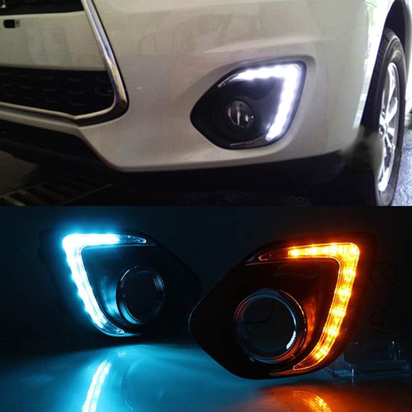 LED DRL Feux de jour Lumière du jour de la lampe étanche Fog Head Pour Mitsubishi ASX 2013 2014 2015